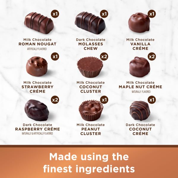 NEW - RUSSELL STOVER Assorted Milk &amp Dark Chocolate Gift Box 16 oz. (≈ 28 pieces)