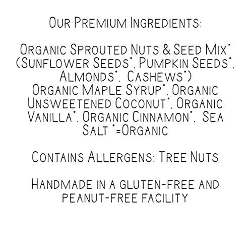 Lark Ellen Farm Vanilla Cinnamon Granola Clusters: Raw Organic Vegan. Low Carb Paleo. Gluten-Free Bites. Healthy Snack Healthy Breakfast Cereal or Yogurt 8 oz 6 Pack