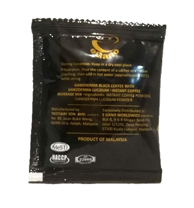 5 Boxes eGano Premium Ganoderma Black Coffee Instant Coffee With Ganoderma Lucidum Extract (3.5g x 30 Sachets Box) EGBC