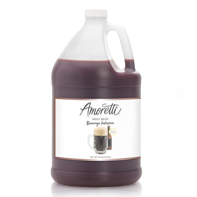 Amoretti - Root Beer Beverage Infusion - Drink Mix &amp Water Enhancer with Pump for Flavoring Cocktails Waters Teas and other Beverages Preservative Free