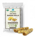 Organic Sun Dried Banana Snacks - Natural Fruit Leather No Sugar Added - No Preservatives - Unsulfured - Soft and Chewy - Bulk Value Pack (16 OZ Individually Wrapped)