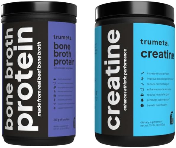 Beef Bone Broth Protein Powder Creatine Monohydrate Powder for Muscle Workout Recovery and Skin Health