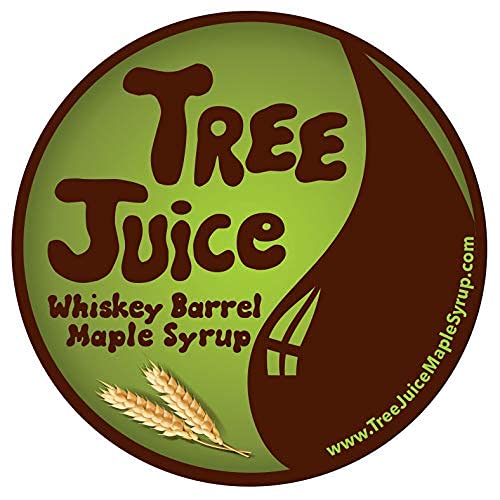 - Tree Juice Rye Whiskey Aged Barrel Maple Syrup™ Local Farm Made 12 oz Grade A Dark -