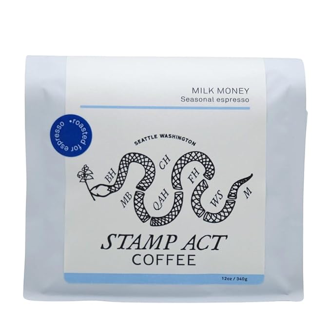 Milk Money - Roasted by Stamp Act - Whole Bean Coffee - 12 Ounce Bag