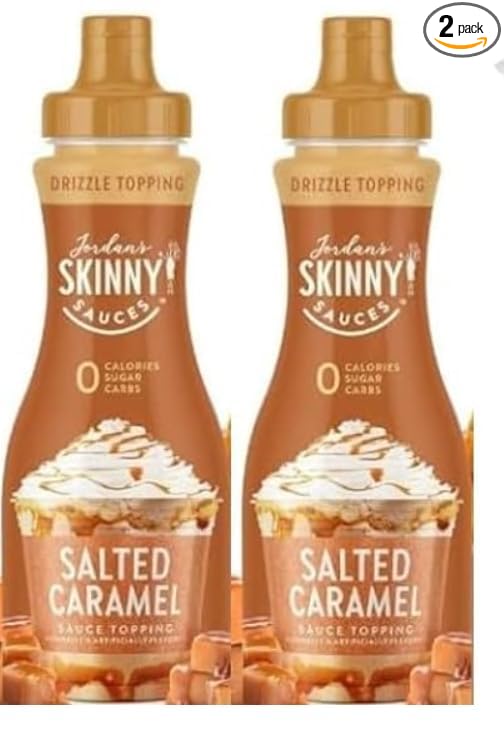 Salted Caramel Syrup Sauce for Coffee Sugar-Free Zero Calories (Pack of 2) - Gluten-Free Keto Friendly (Salted Caramel)