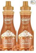 Salted Caramel Syrup Sauce for Coffee Sugar-Free Zero Calories (Pack of 2) - Gluten-Free Keto Friendly (Salted Caramel)