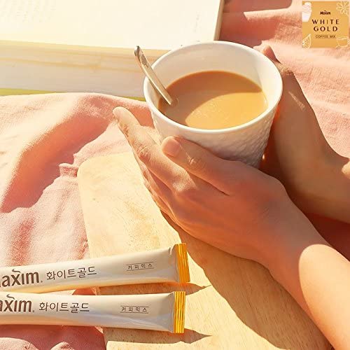 Maxim White Gold Instant Coffee Mix 1 Box 100 Sticks