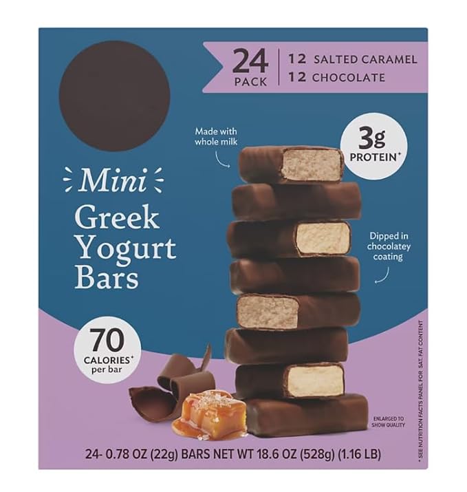 Greek Chocolate and Salted Caramel Yogurt Mini Bars 24 pk./0.78 oz.