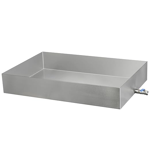 Maple Syrup Evaporator Pan 36 x 24 x 6 Inch Maple Syrup Pan 22.44Gal 304 Stainless Steel Maple Syrup Evaporator Boiling Maple Syrup with Valve for Home Outdoor
