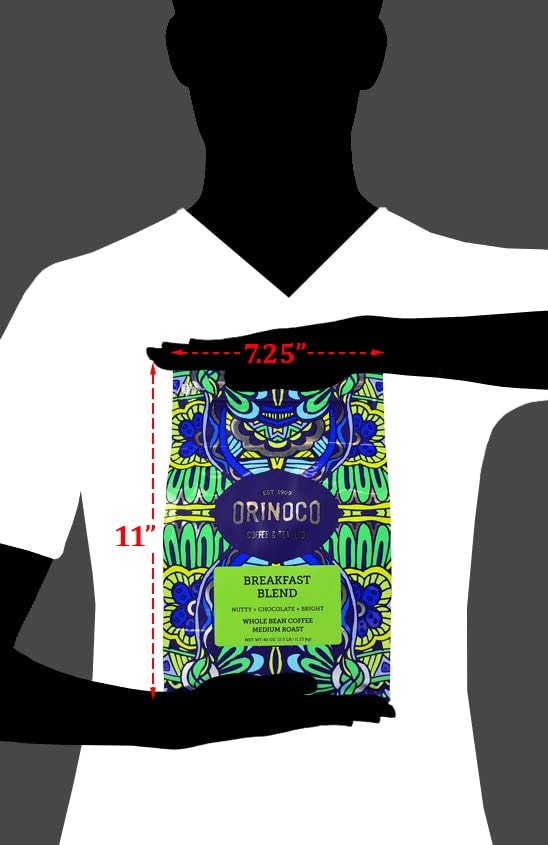Orinoco Breakfast Blend 2.5lb bag Medium Roast Whole Bean Coffee 100% Arabica Beans