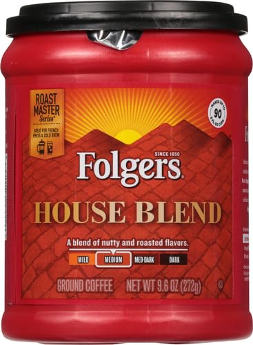 Folgers House Blend Ground Coffee Medium Roast 9.6 Ounce (Pack of 3)