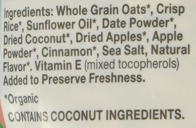 Cascadian Farm Organic Cinnamon Apple Granola Cereal No Added Sugar 11 Ounces (Pack Of 4)
