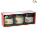 Gourmet Hawaiian Raw Honey Gift Set Single Floral Variety Sampler by Big Island Bees (4.5 oz Each Glass Jar)