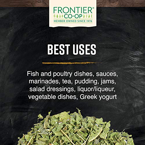 Frontier Co-op Organic Lemon Verbena Leaf Cut and Sifted Kosher Bulk Bag - Loose Leaf Lemon Verbena Tea - Cafe and Restaurant Supply | 16 Ounce (Pack of 1)