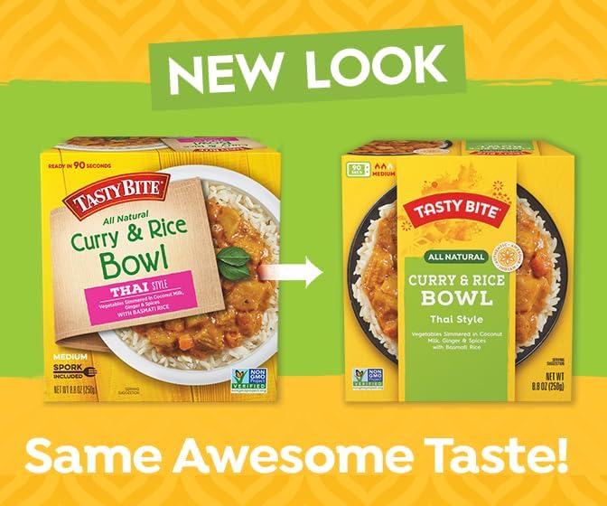 Tasty Bite Thai Style Curry &amp Rice Bowl 8.8 Ounce Pack of 6 Ready to Eat Microwaveable Vegetarian Gluten Free