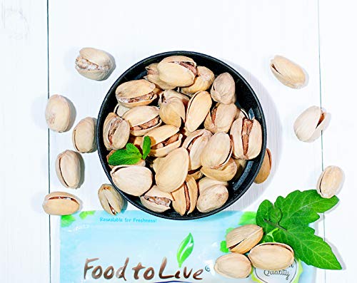 Food to Live Pistachios Roasted and Salted 1.5 Pounds — California Dry Roasted Pistachios with Sea Salt In Shell Kosher Vegan Superfood Bulk