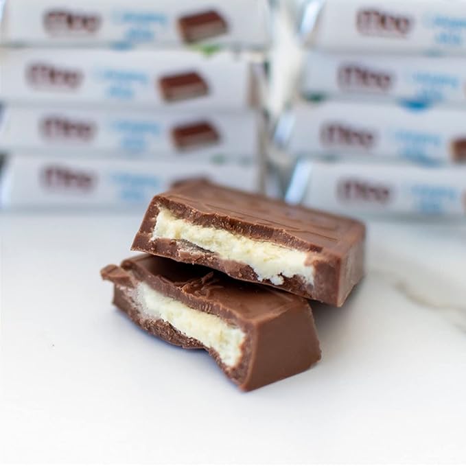 Moo Chocolates Organic Milk Chocolate Mini Bars with Creamy Milk Filling 0.7oz 28 ct (Pack of 2) | USDA Organic Non-GMO | 110 Calorie Snacks for On-the-Go Lunchboxes Office