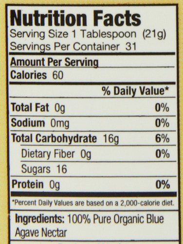 MADHAVA Organic Light Agave 23.5 oz. Bottle |100% Pure Organic Blue Agave Nectar | Natural Sweetener Sugar Alternative | Vegan | Organic | Non GMO | Liquid Sweetener(Pack of 6)