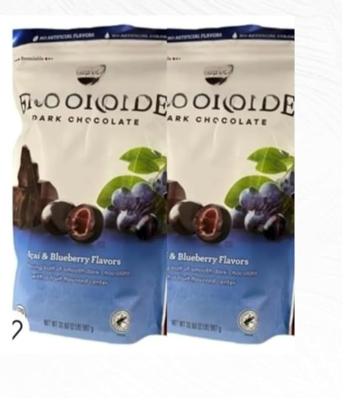 Dark Chocolate Pomegranate and Acai Blueberry 32oz Total 64 oz 2 Pack (2 Pack Acai Berry)