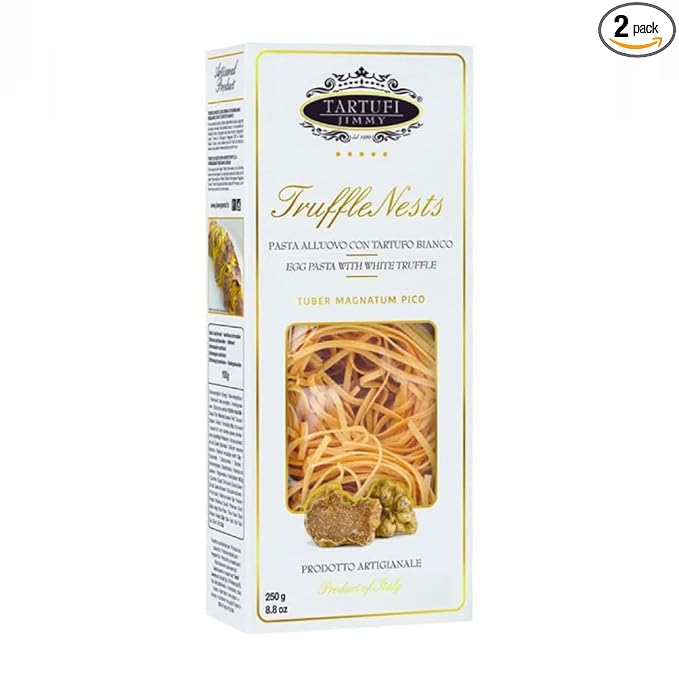 Tagliolini Egg Pasta Nests with White Truffle Net Quantity: Size : 8.8 oz / 250g By Tita Italian Pack of (2)