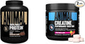 Animal Whey Protein Powder and Creatine Chews Tablets Bundle - Chocolate Flavored 4 lb Protein and Fruit Punch Flavored Creatine for Pre/Post Workout