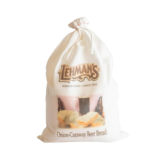 Lehman's Homemade Bread Mix Quick and Easy to Prepare and Bake Delicious 15.25 oz Gift Bag Onion Caraway Beer Bread