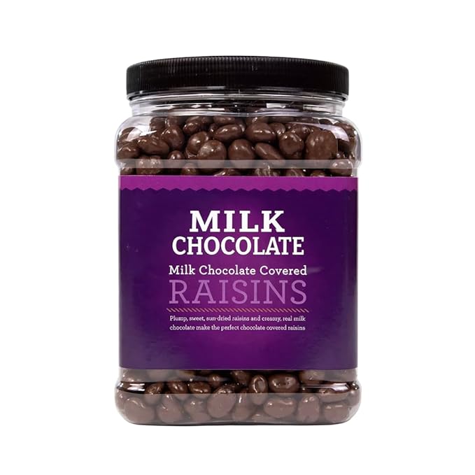 Milk Chocolate Covered Raisins Dried 50 oz Natural Made in USA (1 Pack)