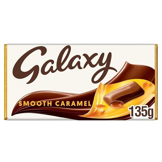 Galaxy Caramel Chocolate Block - 135g - Pack of 4 (135g x 4)