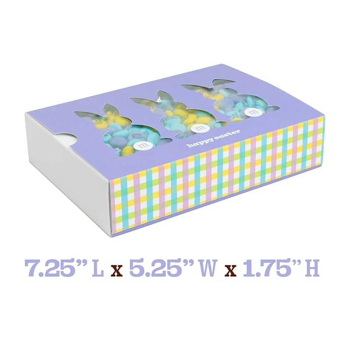 M&ampM'S WORLD Easter Milk Chocolate Candy Box Festive Spring Themed Treats in Easter theme gift box Perfect for Egg Hunts Basket Fillers Party Favors and Seasonal Snacking