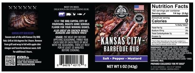 Pit Boss BBQ and Grill Seasoning with the exotic flavors + King Combo QR Code (Ultimate Burger Kansas &amp Tennesse (1 ea.))