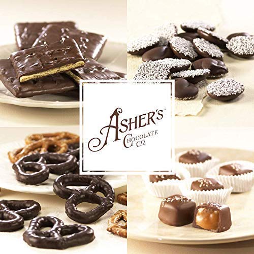Asher's Chocolates Chocolate Coated Eggs Spring Collection of Easter Eggs Small Batches of Kosher Chocolate Family Owned Since 1892 24 Chocolate Eggs (Dark Chocolate Peanut Butter)