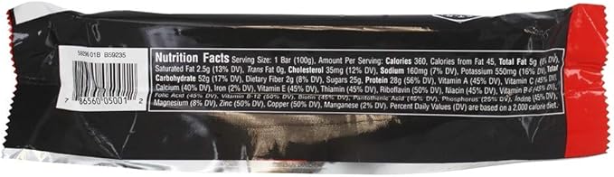 MET-Rx Big 100 Meal Replacement Bar Chocolate Chip Cookie Dough 3.52 Ounce 9 Count
