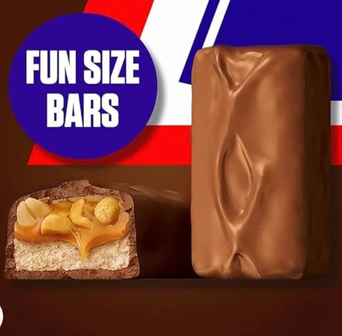 Snickerss Fun Size Candy Bars Individually Wrapped Bulk Candy of 70 CT -Halloween Chocolate Candy Bars