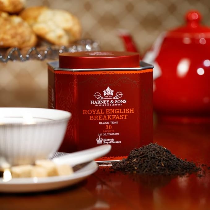 Harney and Sons Royal English Breakfast Black 30 Sachets per Tin - Pack of 2