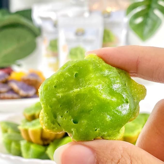เชฟจ๋า Traditional Thai Pandan Sweet Pancake Mix – Authentic Chewy Singapore-Style Pancake Flour Blend – Easy-to-Prepare Fragrant Snack (500g)