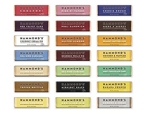 Hammond's Candies Gourmet Chocolate Candy Bars Lemon Meringue 2.25 oz Pack of 5