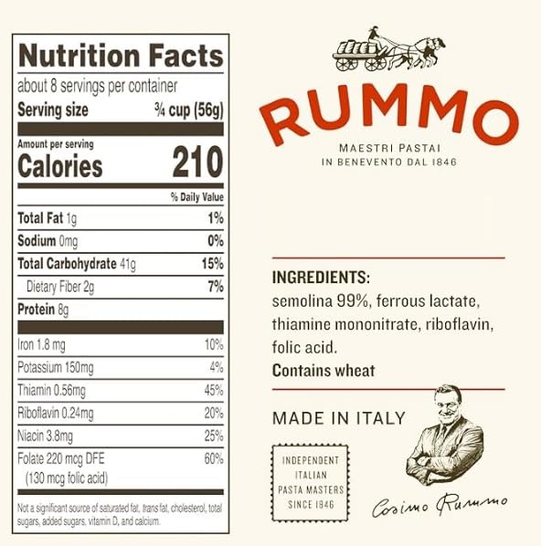 Rummo Riccioli Pasta N.54 - Cavatappi Pasta Noodles Corkscrew Noodle Durum Wheat Spiral Pasta Dry Pasta Imported from Italy - 16 Ounce (Pack of 5)