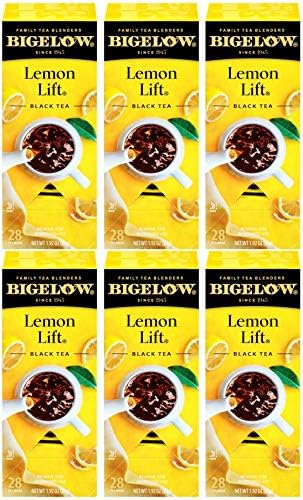 Bigelow Lemon Lift Black Tea Bags 28-Count Boxes (Pack of 6) Lemon Flavored Black Tea Naturally &amp Artificially Flavored