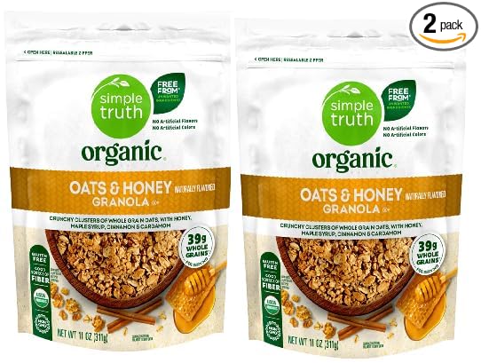 Organic Oats and Honey Granola (2 Bags 11 oz. each)
