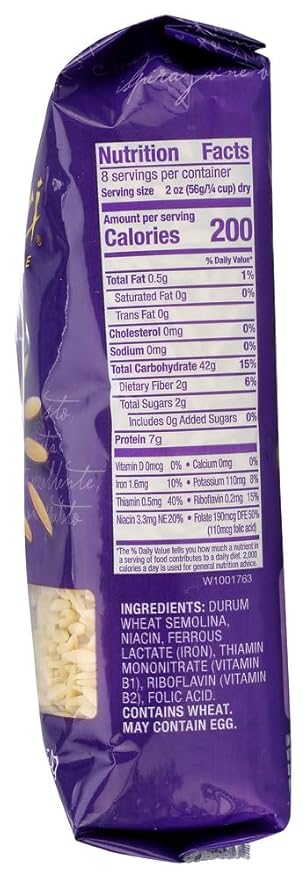 DaVinci Signature Orzo 16 Ounce Resealable Bags (Pack of 12)