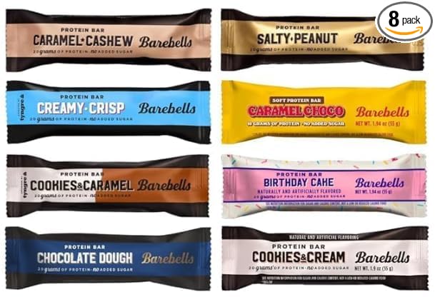 Barebels Protein Bars Variety Pack Sampler Protein Snacks with 20g of High Protein (8 Pack)