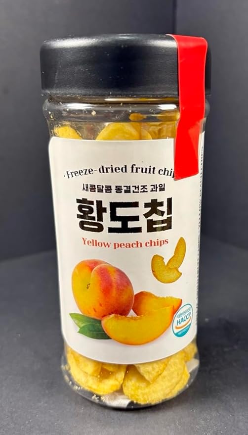 Premium Freeze-Dried Fruit Variety Pack 4 Flavors - Apple Yellow Peach Strawberry Jackfruit HACCP Certified