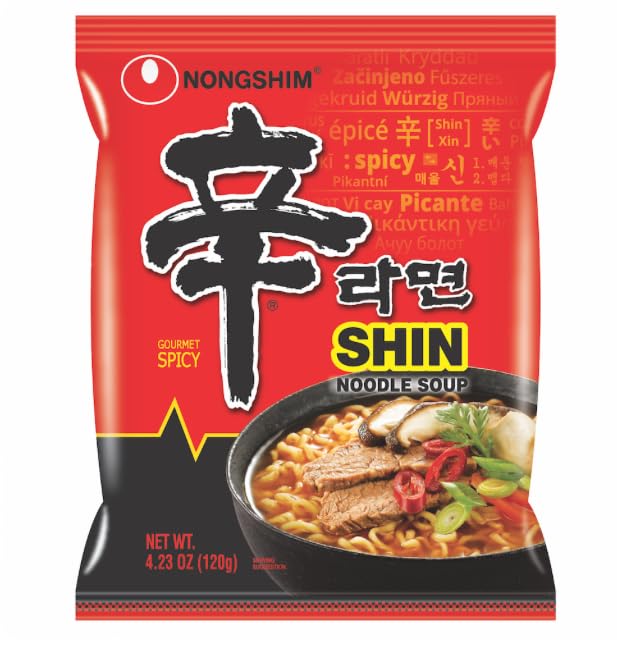 Pinstar Premium Gourmet Spicy Shin Instant Ramen Noodle 8 Flavor Combo - Korean Ramen Set (8 Pack)