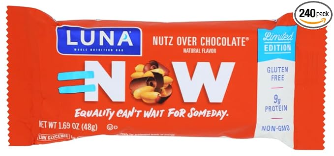Luna Nutz Over Chocolate Snack Bar 1.7 Ounce -- 240 per case.