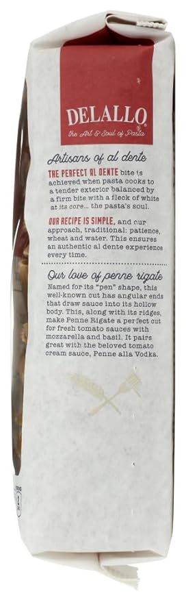 De Lallo Penne Rigate Whole Wheat Pasta 48x each 1 LB