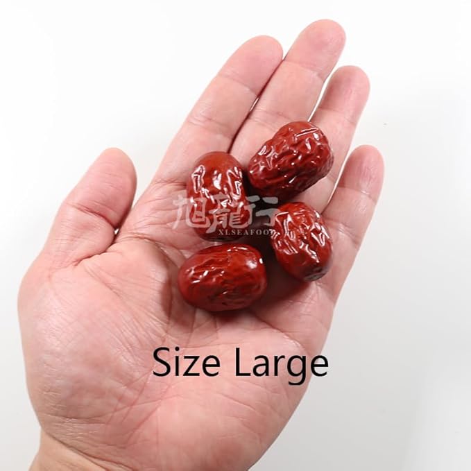 Xlseafood Nature Organic Dried Chinese Jujube Dates Large Size 3lb 旭龙行特级中国西北产 有机大红枣 无硫无添加(3lb)