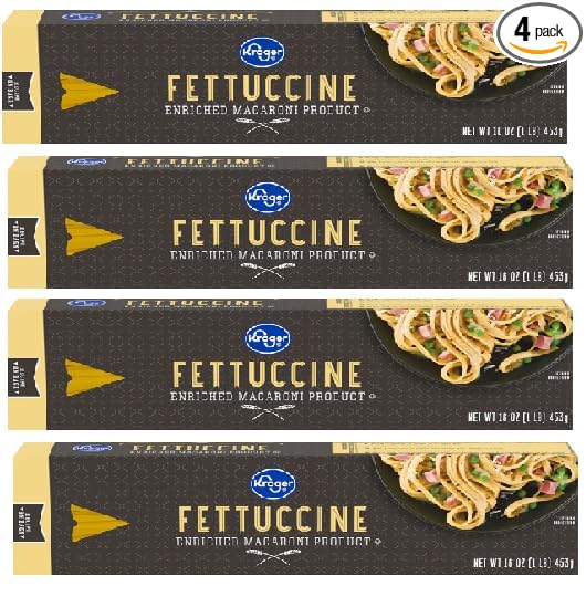 Enriched Spaghetti Product Fettuccine Pasta (4 Boxes 16 oz. each)