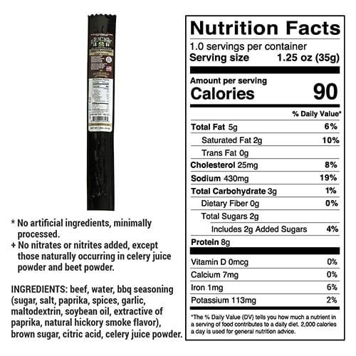 BBQ Beef Stick - 1.25oz Case of 48