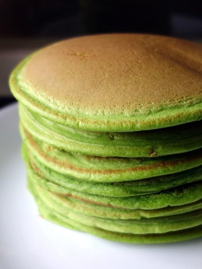 Pandan Fragrant Pancake -Light and Fluffy. No Preservatives Low Sugar. Good for Breakfast and for Any occassion. A tropical floral aroma dancing with slight note of Vanilla