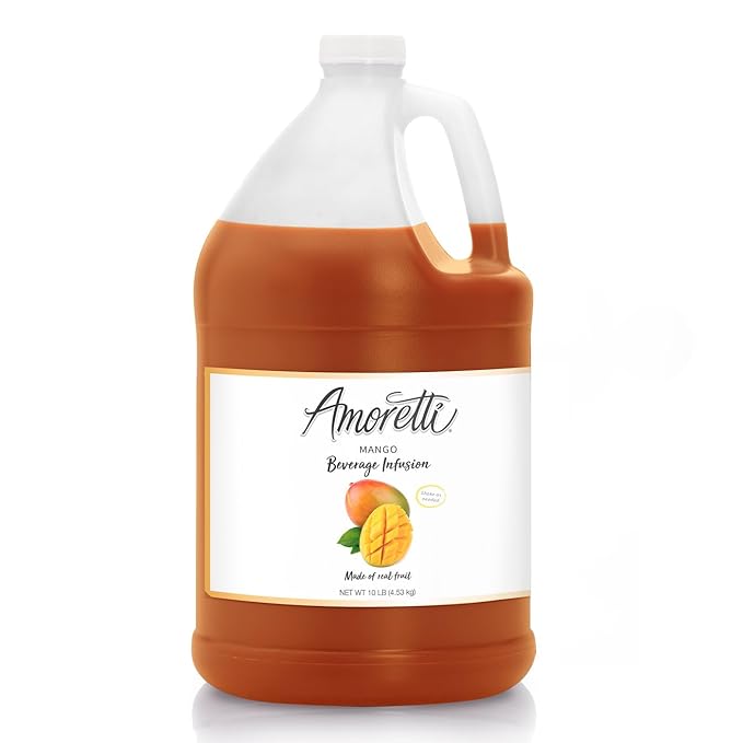 Amoretti - Mango Beverage Infusion - Drink Mix &amp Water Enhancer with Pump for Flavoring Cocktails Waters Teas and other Beverages Preservative Free
